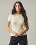 Women's Luxe Rib Crew Tee - Sand